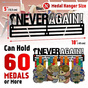 Never Again — Medal Display Rack - Metallic Art